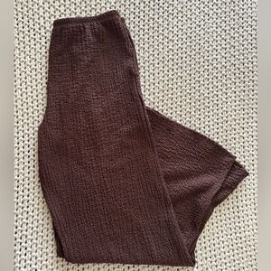 Brown Textured Pants